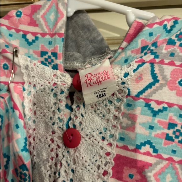 Ric rac ruffles girls size 18 months romper - Picture 2 of 3